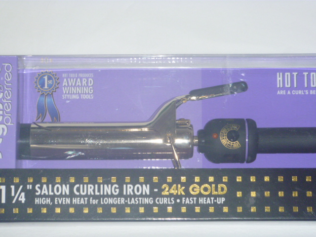 Hot Tools Professional 24K Gold Curling Iron with Multi-Heat Control 1 1/4